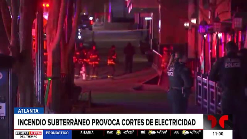 Incendio subterráneo en Midtown Atlanta; testigos reportan explosiones