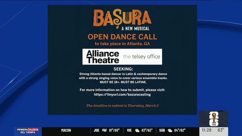 Llaman a bailarines latinos en Atlanta a participar del casting para el musical "Basura",...