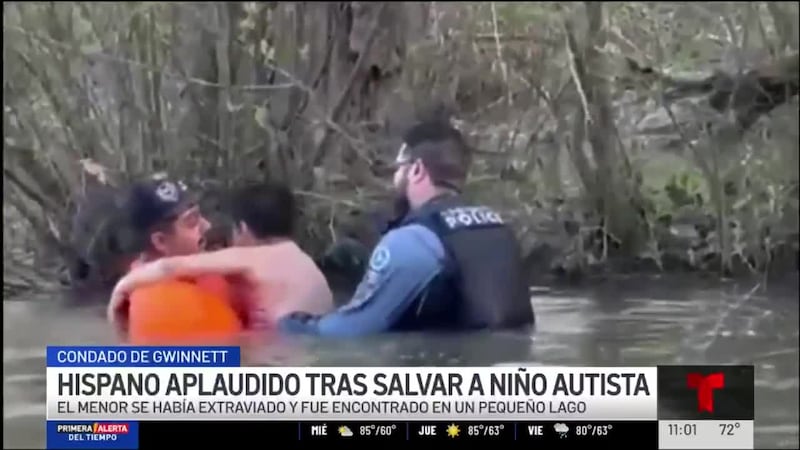 Kevin Marín está siendo aplaudido por su rápida acción para rescatar a niño autista