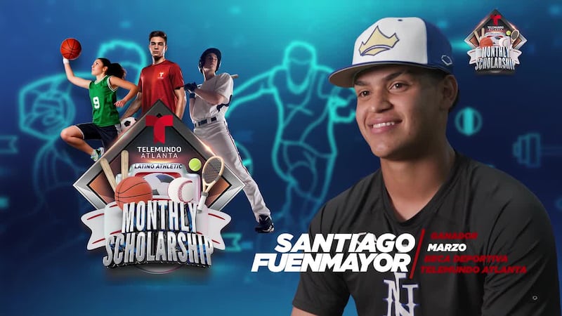 Santiago Fuenmayor, ganador del mes de marzo de la Beca Deportiva de Telemundo Atlanta