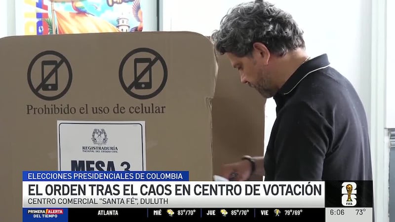 Las votaciones adelantadas para presidente de Colombia se realizan en Santa Fé Mall en Gwinnett