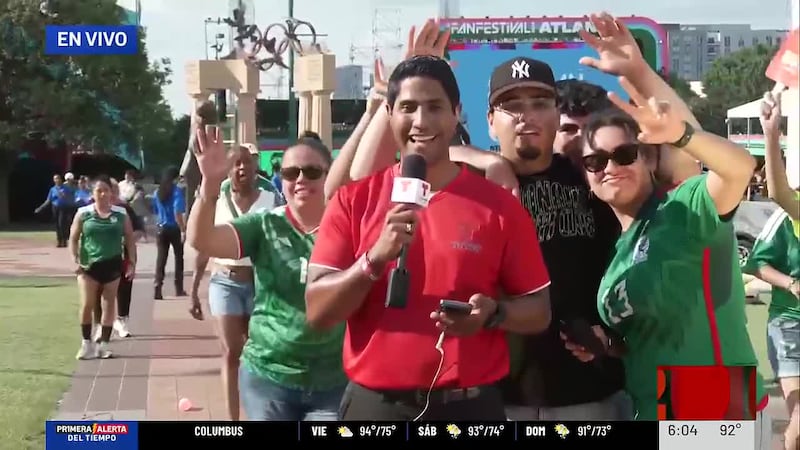 Aficionados mexicanos en Atlanta festejaron el triunfo de su selección en el Mundial