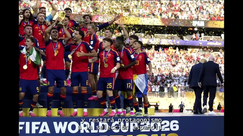 El momento en que Infantino retira a Trump de la celebración de la selección española