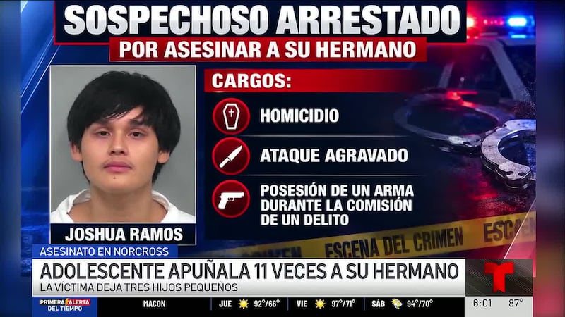 Joshua Ramos enfrenta tres cargos tras asesinar a su hermano mayor en Gwinnett