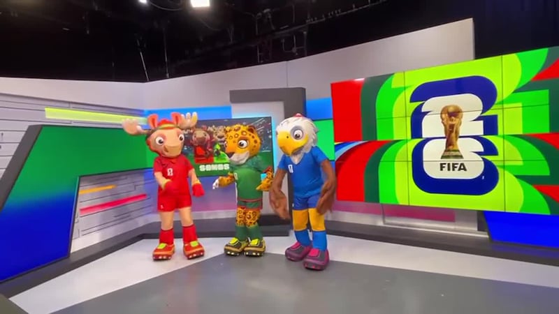 Las mascotas de la Copa Mundial de la FIFA 2026 visitan Telemundo Atlanta