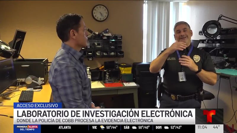 Telemundo Atlanta tuvo acceso al laboratorio tecnológico de la policía de Cobb