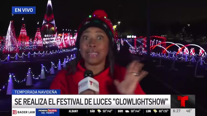 Los asistentes al paque pueden ver la luces desde sus vehículos